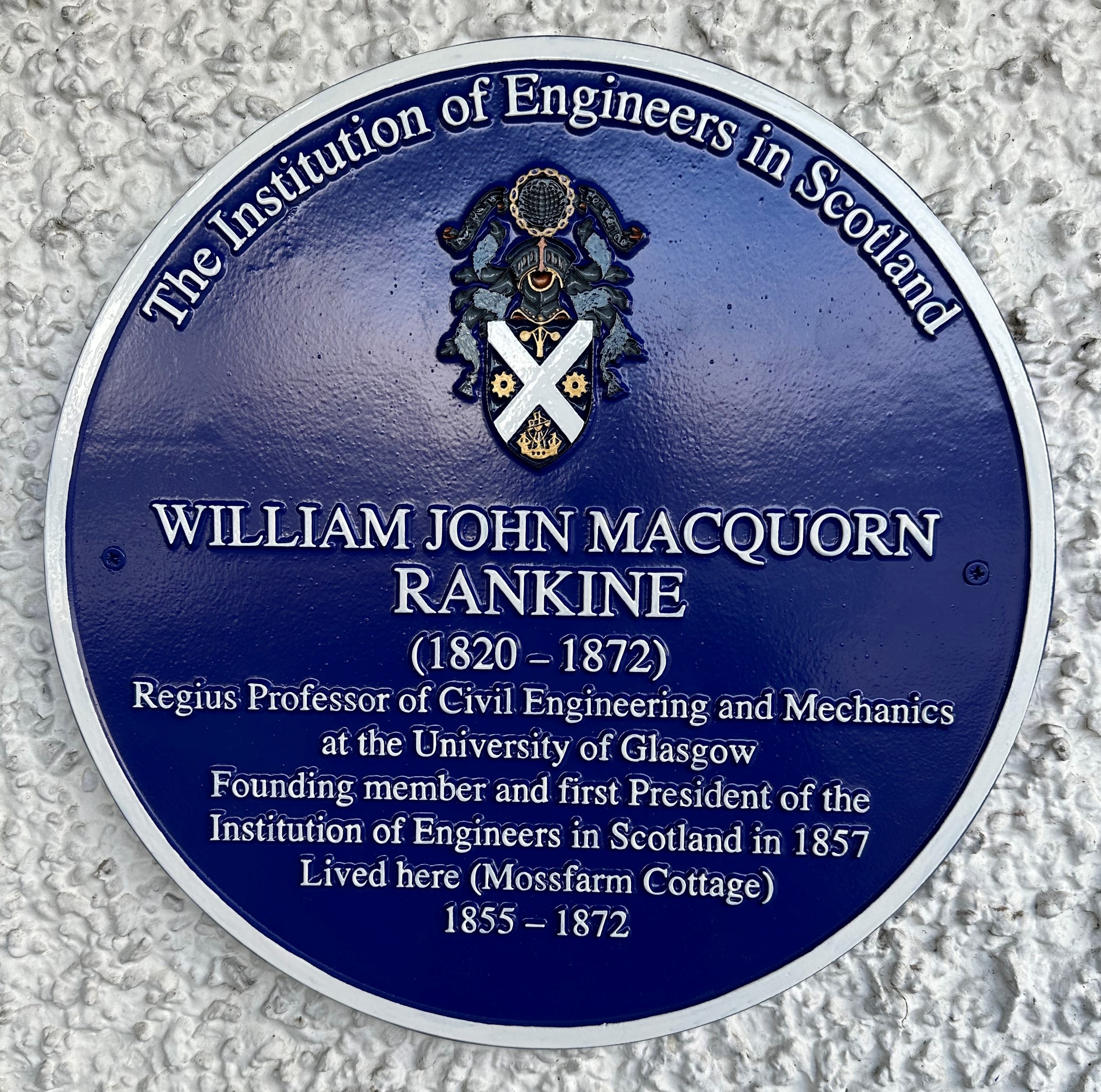 Blue plaque for Professor MacQuorn Rankine unveiled!