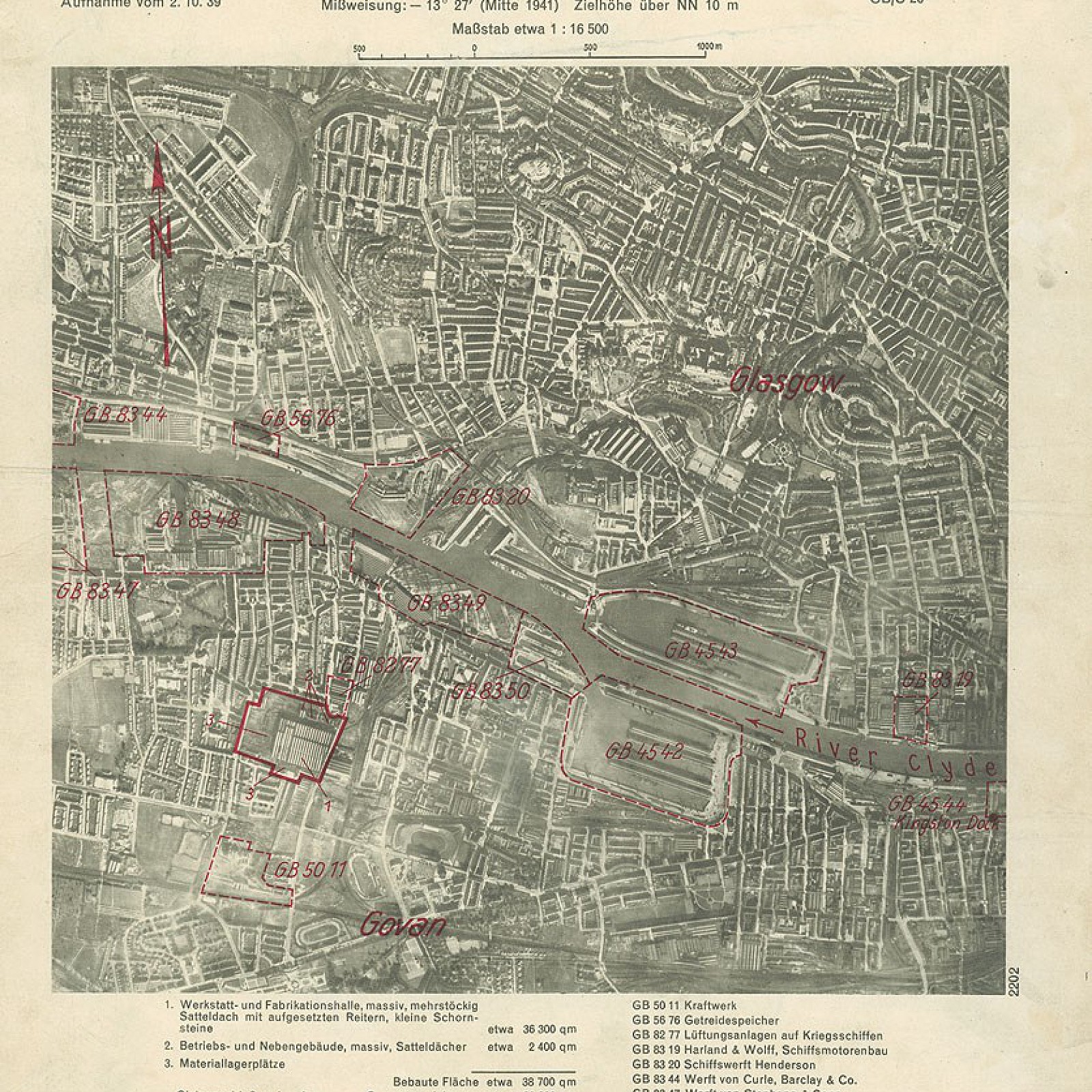 Aerial photograph of dockyard targets, taken by the Luftwaffe in 1941/ Bob Shaw private collection