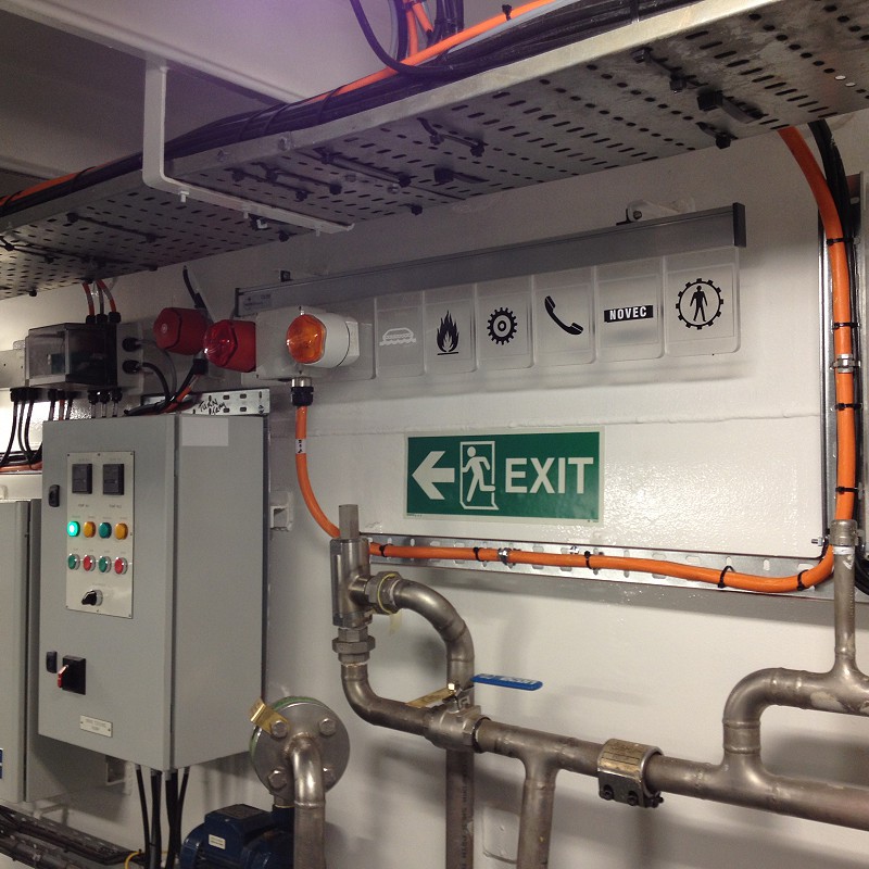 MV Lochinvar – view of propulsion cabinet fresh water cooling pumps and starters/ John Hayden private collection