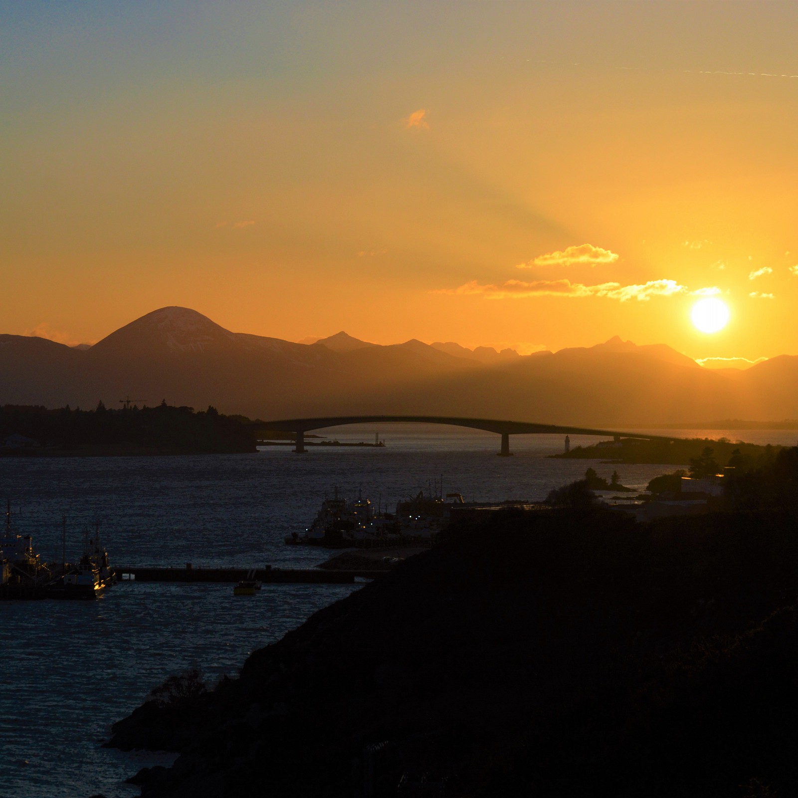 Skye Bridge and sunset/ Declan MacDonald private collection